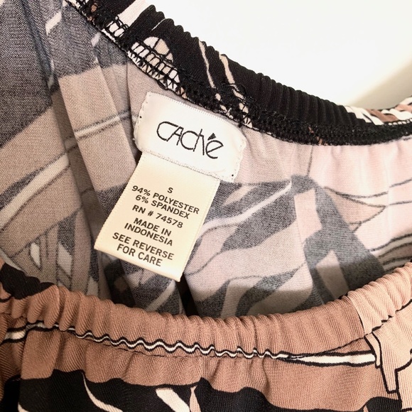 CACHE FLORAL PRINT DISCO JUMPSUIT OFF SHOULDER - Picture 8 of 8